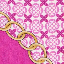 E.Marinella Twilly E Bandeaux|TWILLY IN SETA FUCSIA Microfantasia fiore