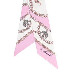 E.Marinella Twilly E Bandeaux|TWILLY IN SETA ROSA Lucky elephant