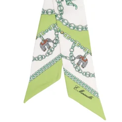 E.Marinella Twilly E Bandeaux|TWILLY IN SETA VERDE CHIARO Lucky elephant
