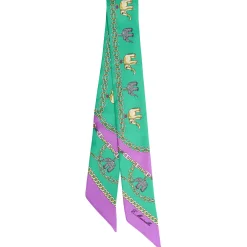 E.Marinella Twilly E Bandeaux|TWILLY IN SETA VERDE Lucky elephant