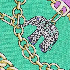 E.Marinella Twilly E Bandeaux|TWILLY IN SETA VERDE Lucky elephant