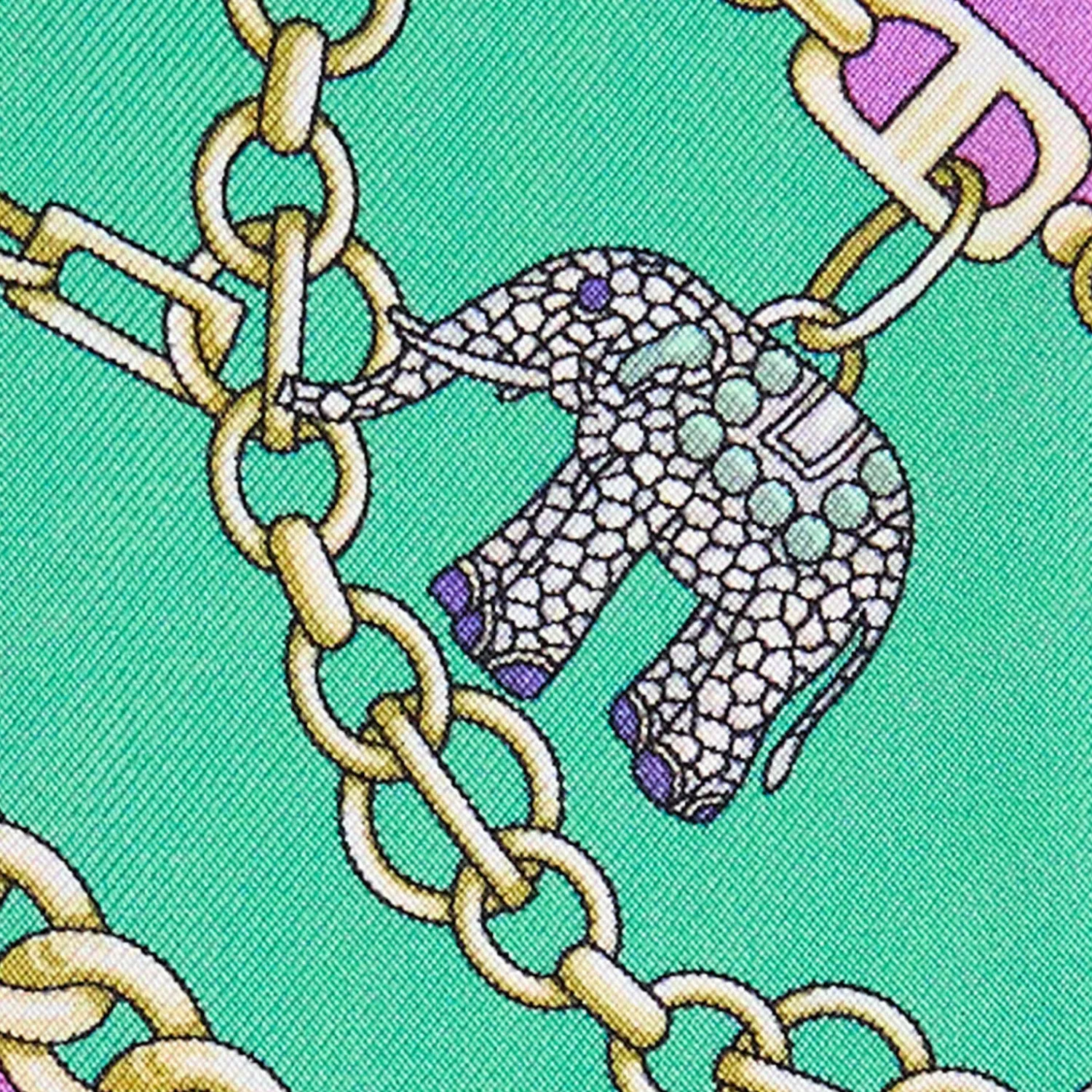 E.Marinella Twilly E Bandeaux|TWILLY IN SETA VERDE Lucky elephant