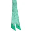 E.Marinella Twilly E Bandeaux|TWILLY IN SETA VERDE Microfantasia fiore
